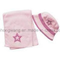 Customized Lady Knitting Winter Warm Polar Fleece Set